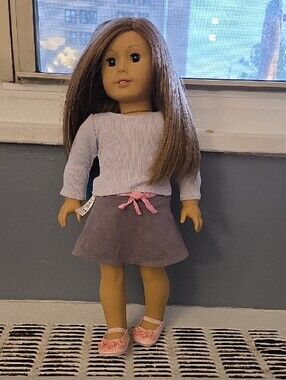American Girl Doll with Brown Hair, Pink Accents